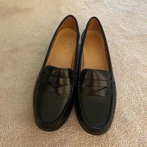 Jack Rogers Black Leather Loafers
